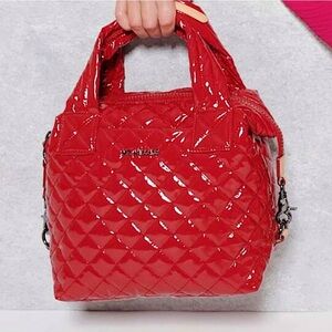 MZ Wallace Rouge Lacquer Small Metro Deluxe Bag
